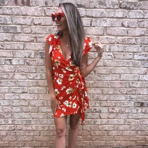 Floral Wrap Dress